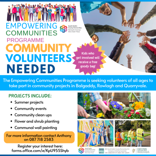 Empowering Communities Programme, volunteers wanted in North Clondalkin area